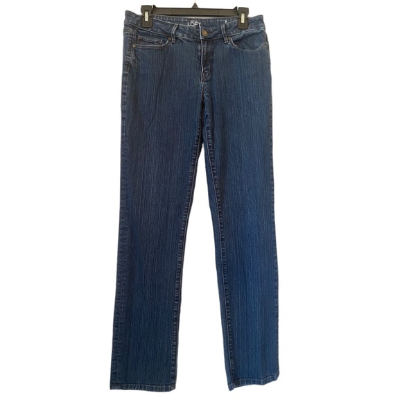 Ann Taylor Modern Straight Blue Denim Jeans - Picture 1 of 12